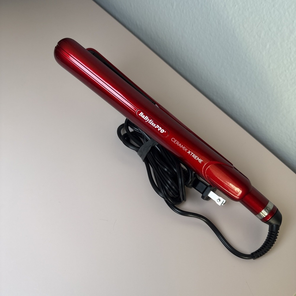 Babyliss Pro Ceramix Xtreme 1" Hair Straightener Flat Iron Limited Edition Red